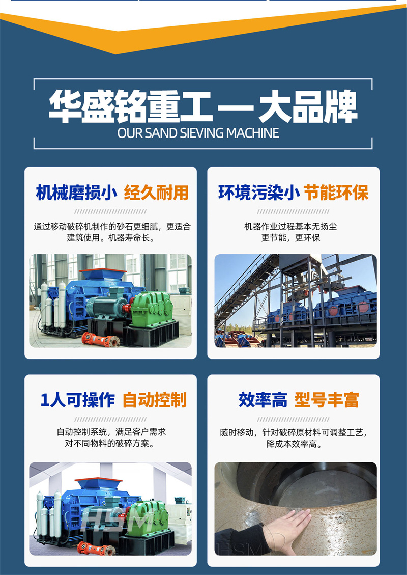 砂石廠用1210液壓對輥制砂機介紹